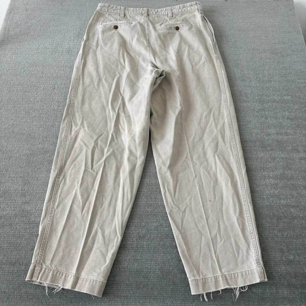 Vintage 90s Y2K Abercrombie Fitch Chino Pants Men 36x32 Loose Baggy Pleated